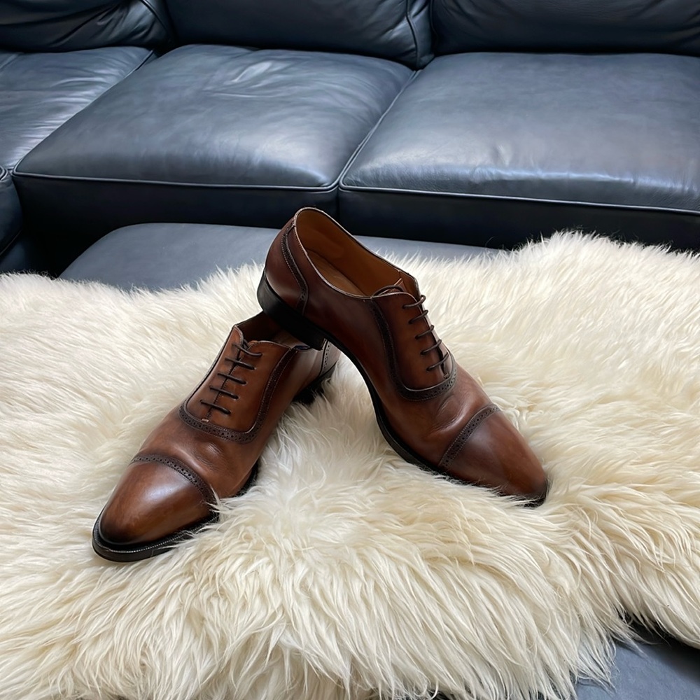 Custom-made Mezlan Leather Men’s Dress Shoe.